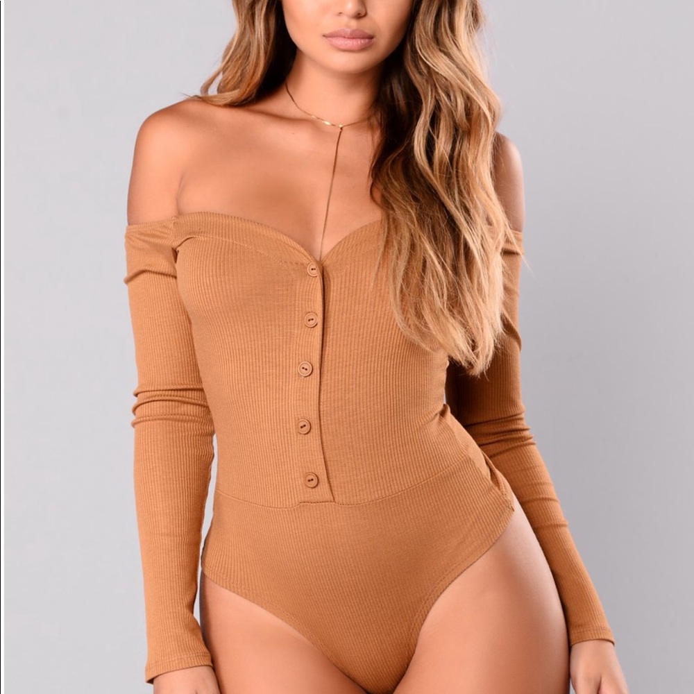 Off Shoulder Bodysuit - Mustard